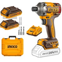 Atornillador Impacto INGCO 20V 285Nm 2 Baterías Maletín CIRLI2028